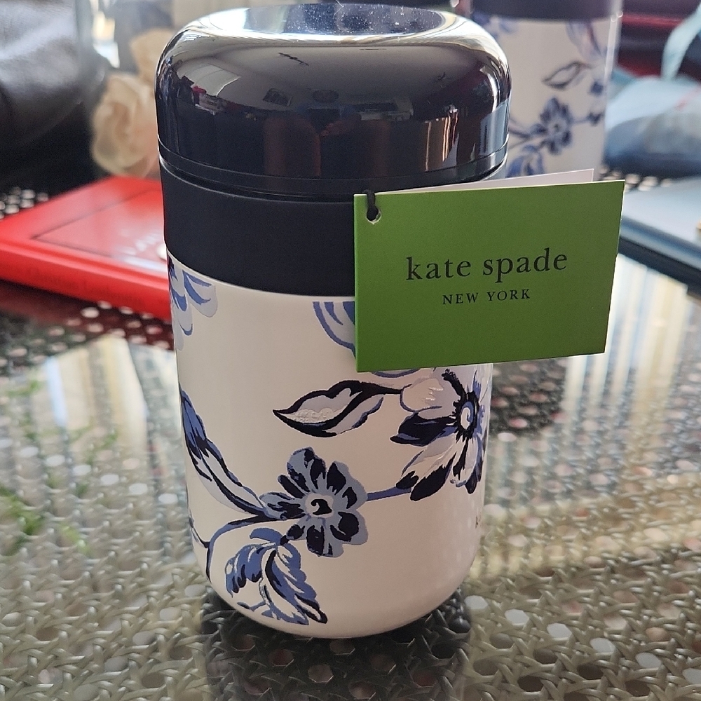 Kate Spade Travel Tea Blue Floral Mug